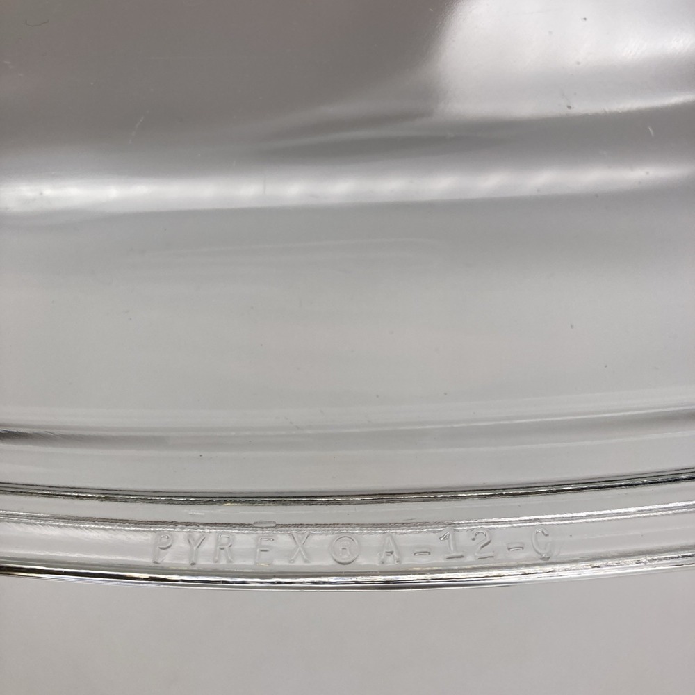 Vintage Pyrex Lid A-12-C A12C 4-B Replacement Glass Lid 10" No Chips Or Cracks - Picture 2 of 4